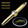 Rotating Luminous Decompression Metal Finger Gyroscope Ballpoint Pen
