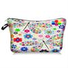 1pc Beautiful Dragonfly Flower Print Makeup Bags, Women Portable Travel Cosmetic Storage Bags with Zipper