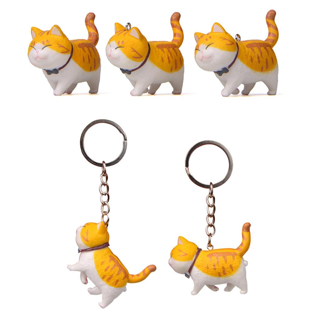 Gifts Cartoon Animal Car Cute Cat Keyring Kitten Key Chain Keychain Bag Hanging Pendant
