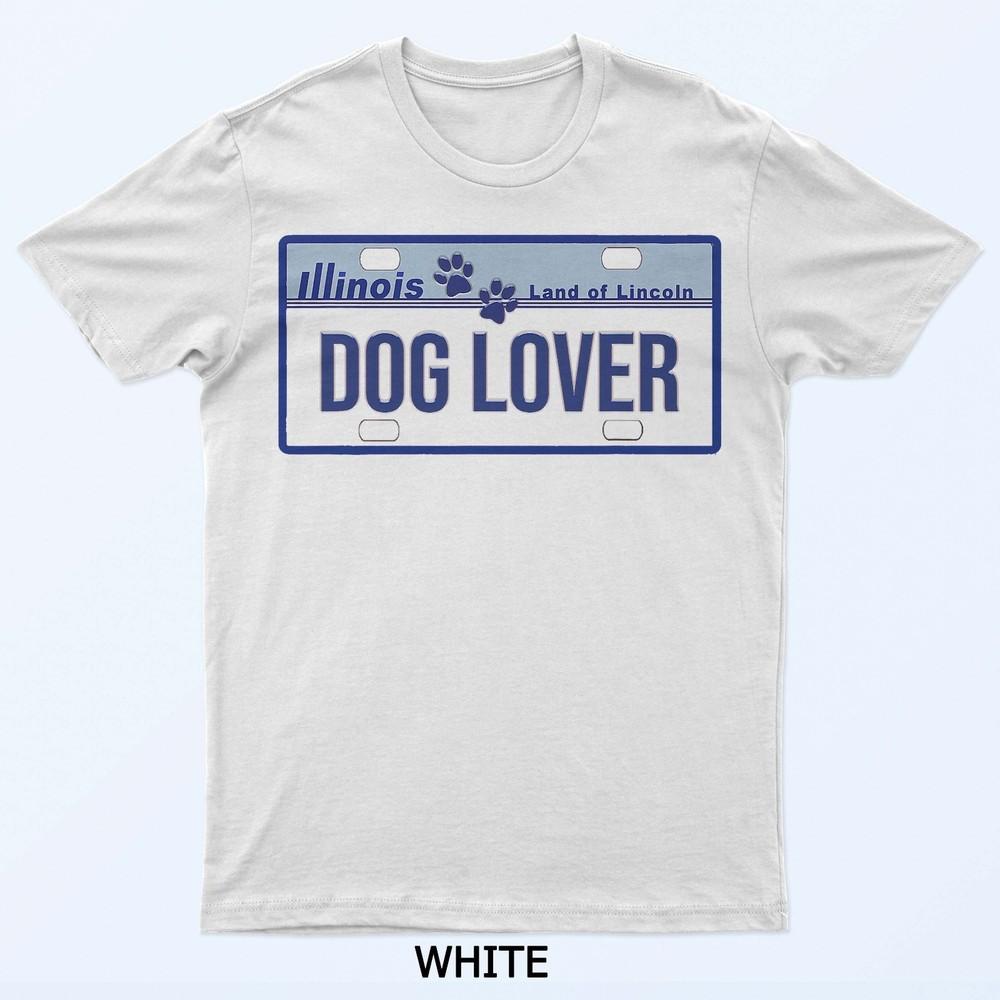 

Illinois License Plate Dog Lover Pawprint T-Shirt S