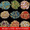 Ss2-ss22 Mix Sizes Round Glass Stone Pointed Back Crystal Rhinestone Nail Art Decorations Necklace Earring Brooch Repair Jewelry (Color: Mix Colors,