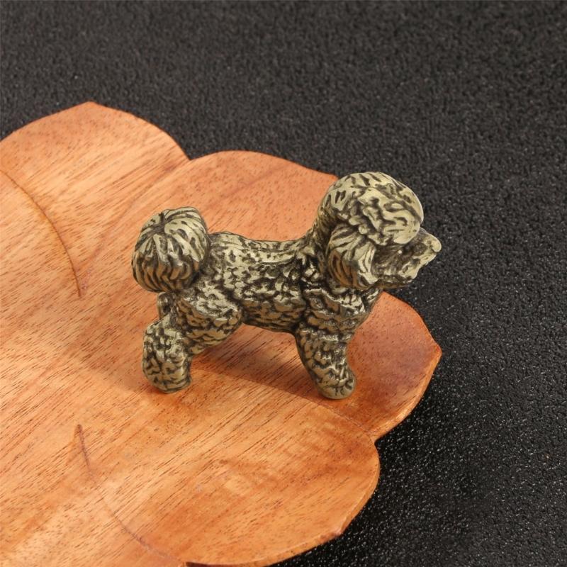 Metal Animal Statues Figurines Retro Dog Statue Figurines Sculptures Tabletop Centerpieces Home Decors Collectibles
