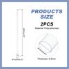 PATIKIL Clear Rigid Tubing, Round Plastic Tubing with End Caps, Polycarbonate Water Pipe, 400mm/16" Length, 12mm X 13mm/0.47" X 0.51", Set of 2