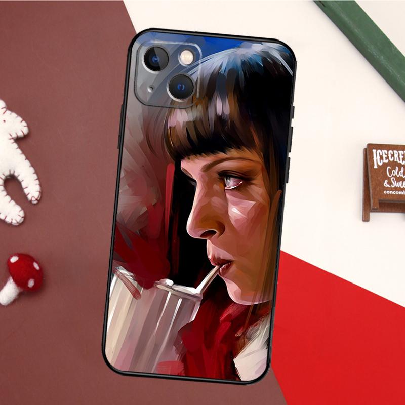 Mia Pulp Fiction Case For iPhone 17 Pro Max 16 15 14 13 11 12 Pro Max Mini 15 16 Plus 16e 17 Air Back Cover