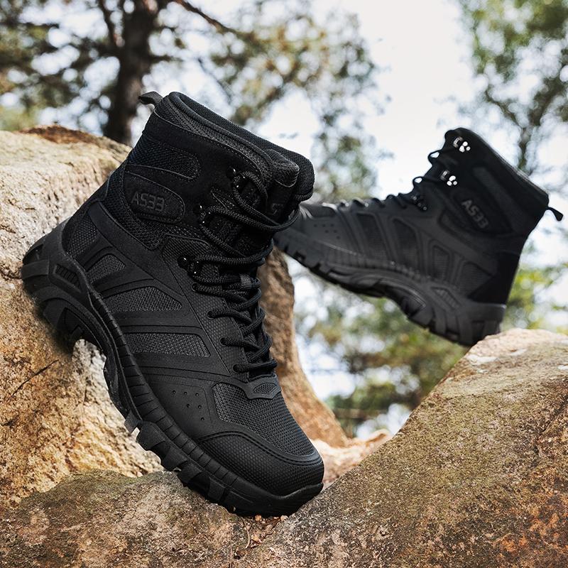 Fashion New Hot Sale Men's Boots High Top Outdoor Desert Tactical Hiking Shoes Breathable Mountain Climbing Trekking Shoes