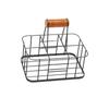 Drink Carrier Equipment with Handle Multifunction 6 Grid Reusable Drink Caddy Holder Wine Bottle Storage for Office Catering KTV