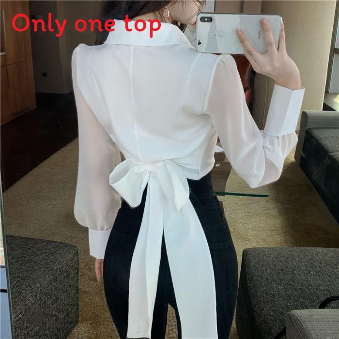 Romantic Butterfly Tiefront Shirt With Soft Satin Fabric For Elegant Womens Style