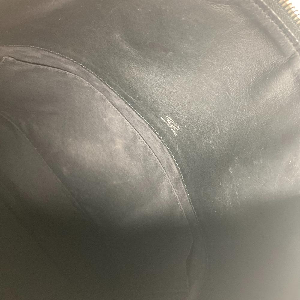 HERMES Sac Ibou PM Bag Tote Bag Hand Bag Leather/Canvas Black