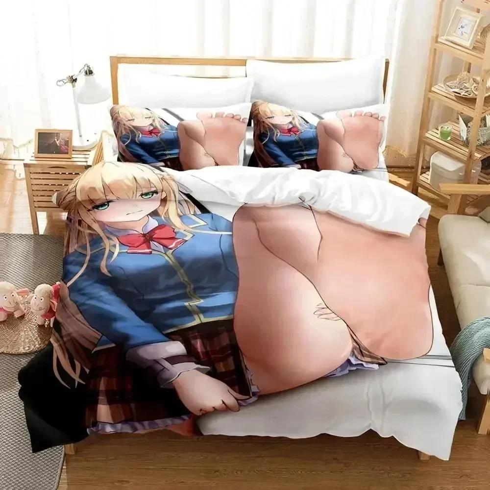 Comforter Top 3D Print Anime Heaven Burns Red Bedding Set Bed Set Comforter King Queen Size Boys Adult