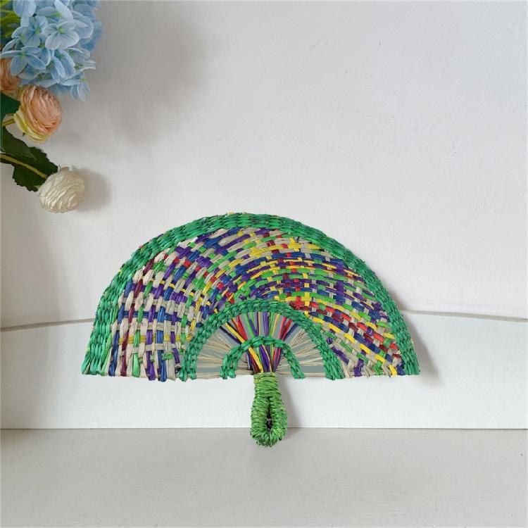 Grass Hand Fan Hand-Woven Straw Fan Easy To Carry For Wall Decoration and Summer Event