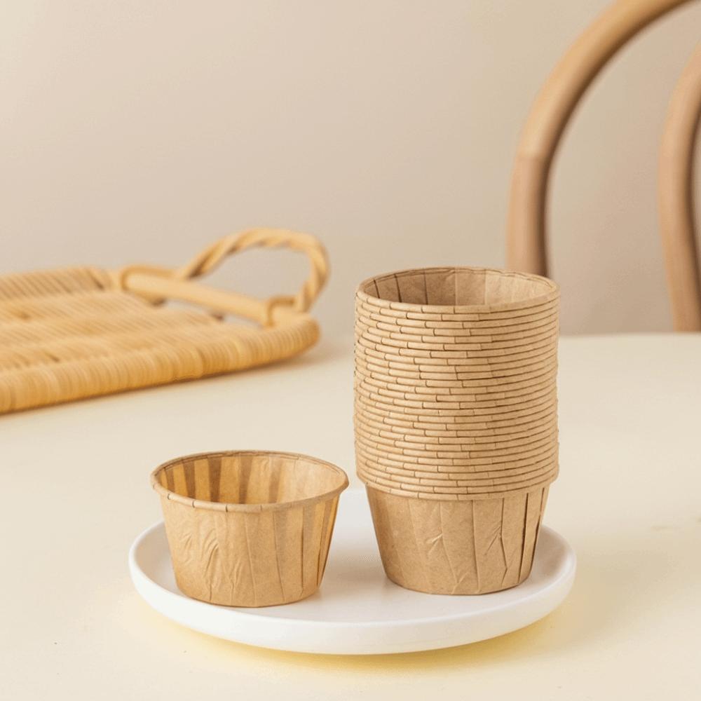 Heat Resistant Disposable Cupcake Cups Greaseproof Glossy Surface Baking Paper Mold No Lid Non-Stick Muffin Cups Home Kitchen