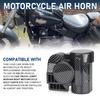 Carbon Fiber Pattern Universal Loud 12V 150db Horn Electric Snail Horn Waterproof Horns Siren for Car Motorcycle Truck SUV Boat