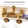 Pressurized All-Copper Shower Head with Gray Digital Display and Storage Set