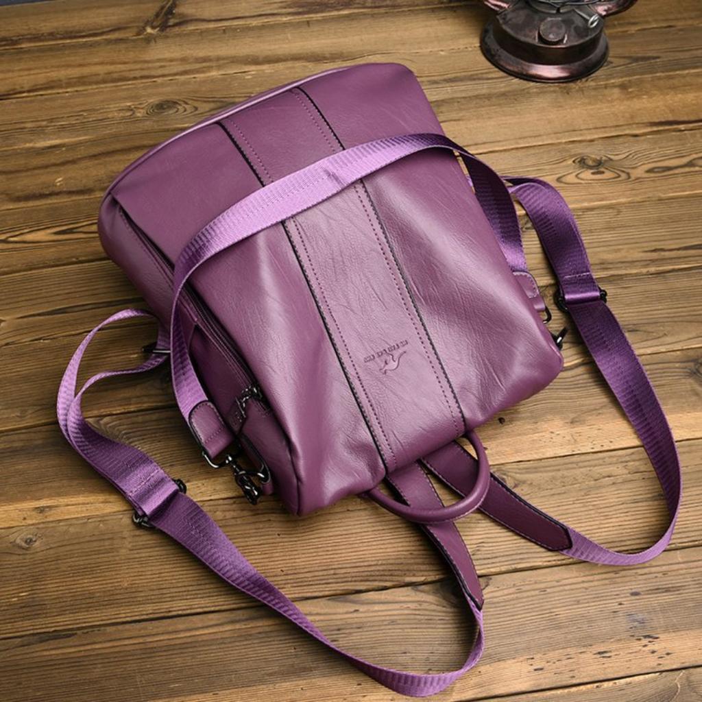 Backpack for Women PU Adjustable Strap Convertible Daily Commute