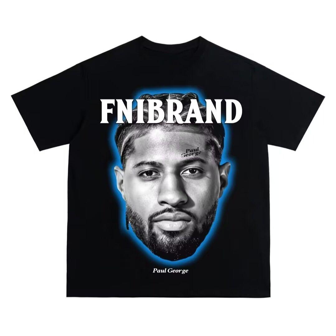 

George - Men s and Women s Same Style T-shirt, American Pure Cotton Summer Short-sleeved Top, New Chinese Trend Print 4XL