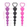 Soft Silicone Heart Beads Anal Plug Big Balls G-Spot Stimulating Butt Plug for Couples Adult Sexy Anal Masturbator Anus Toys