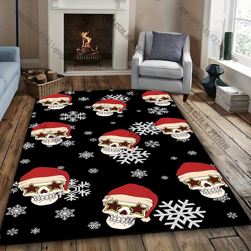 

1PC Spooky Christmas Carpet Soft Comfortable Rug for Living Room Dining Room Bedroom Home Decoration Mat Holiday Theme 40x60cm (16x24in)
