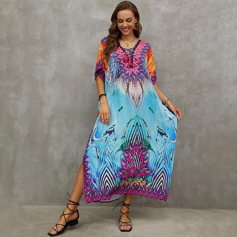European-American Beach Cover-Up Dress: Available In 29 Colors