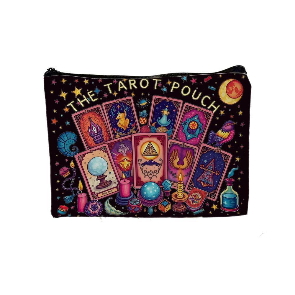 The Tarot Pouch Vibran Shoulder Bag Makeup Bags Fantasy Elements Tarot Card Handbag Casual Portable Shopping Bag Daily Use