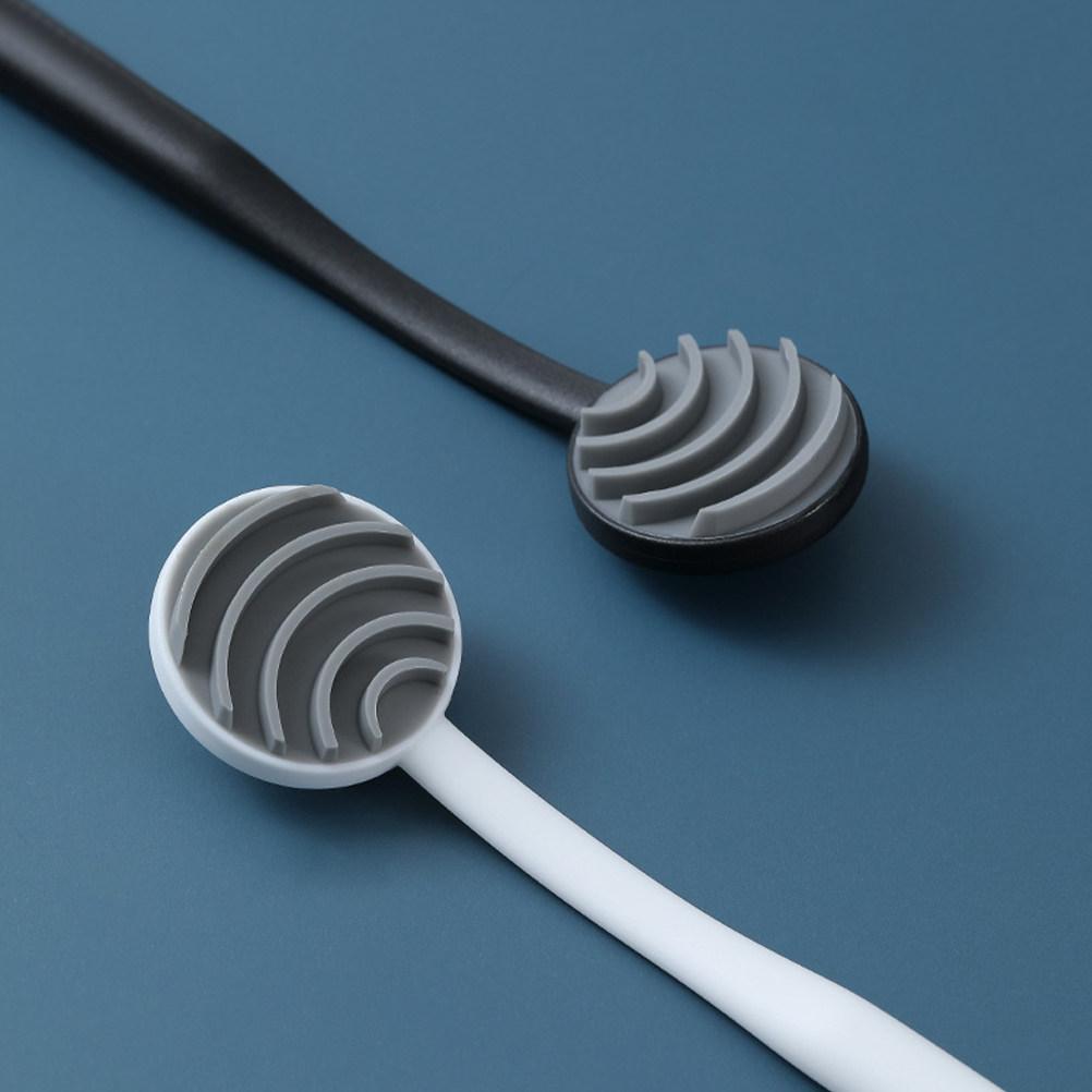 5Pcs Tongue Scraper Flexible Silicone Brush Oral Care Cleaner Fresh Breath Tongue Cleaning Tool for Adults Household Use