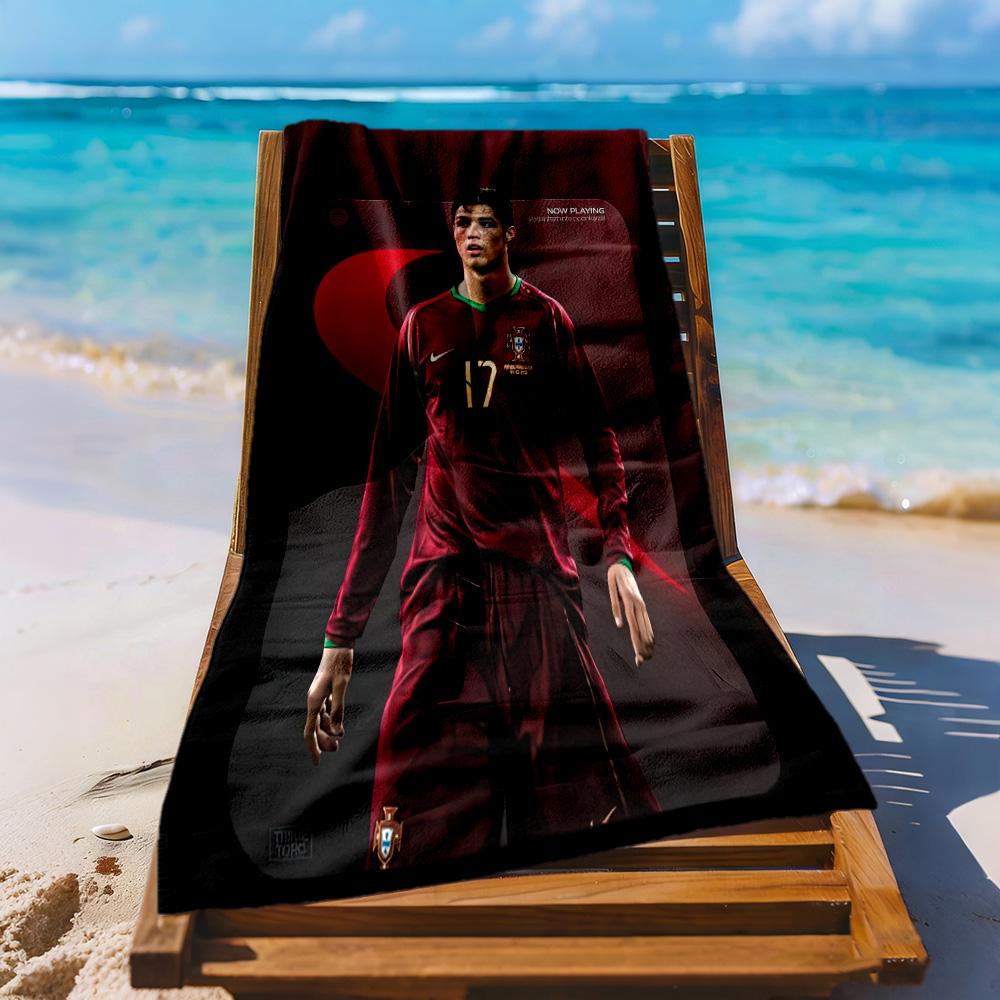 Cristiano Ronaldo Beach Towel Quickdry Soft Microfiber Comfortable Lightweight Perfect For Traveling Yoga Camping And Swimming