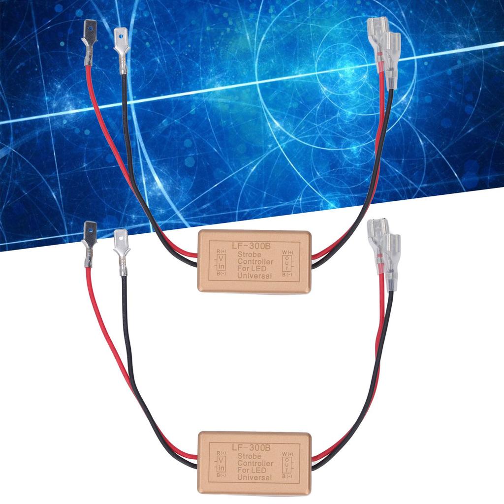 2PCS LED Strobe Controller Car Headlight Signal Light Control Flasher Module LF‑300B H1