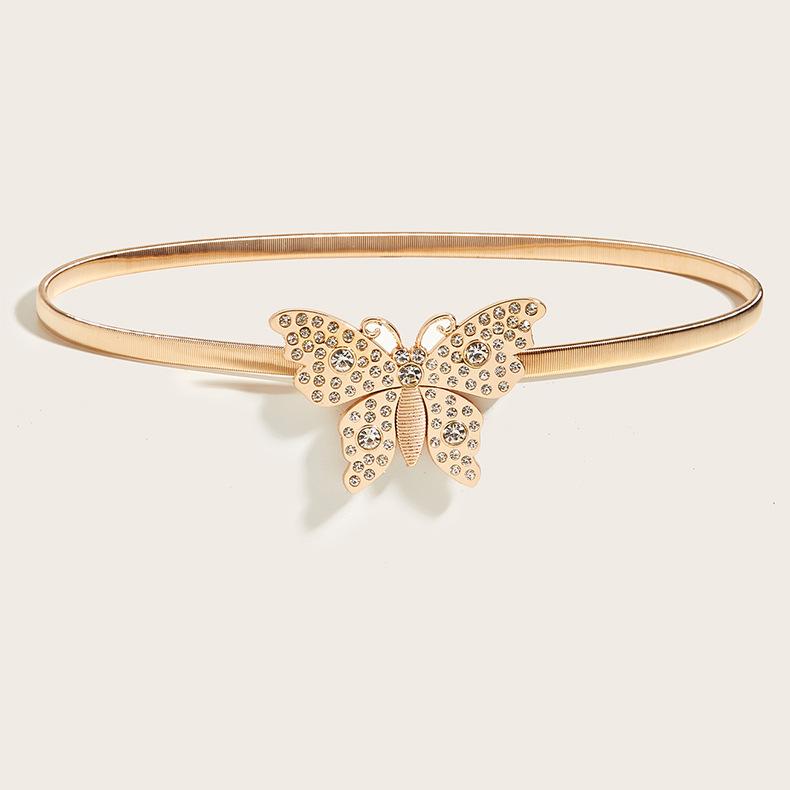 Metal Spring Belt Women'S Dress Shirt Sweater Elastic Elastic Waist Chain Waist Seal