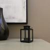 Minimalists Square Metal Candle Holders With Clear Glass Farmhouses Decoration Hanging Lanterns For Tabletop Display