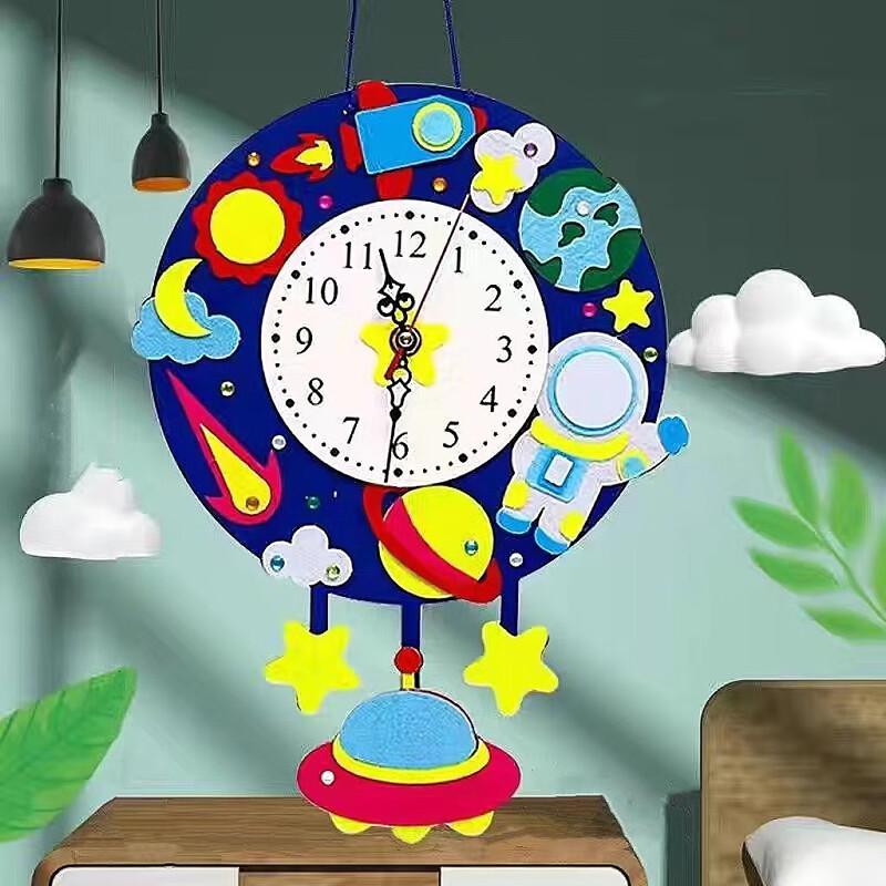 Kids' DIY Felt Wall Clock Craft Kit