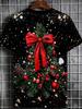 [Printed Design – Not Textured] Men's Fashion Printed T-Shirt, a Joyful Gift, Holiday Men's T-Shirt - Festive Apparel with Penguin Tuxedo and
