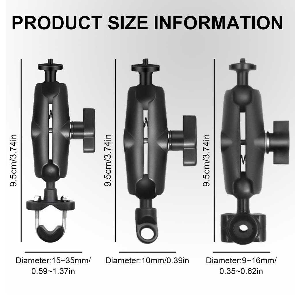 Motorcycle Bike Camera Mount Aluminum Alloy Quick Release Handlebar Adapter for 12/11/ X4 Cameras Holder with Quick Lock