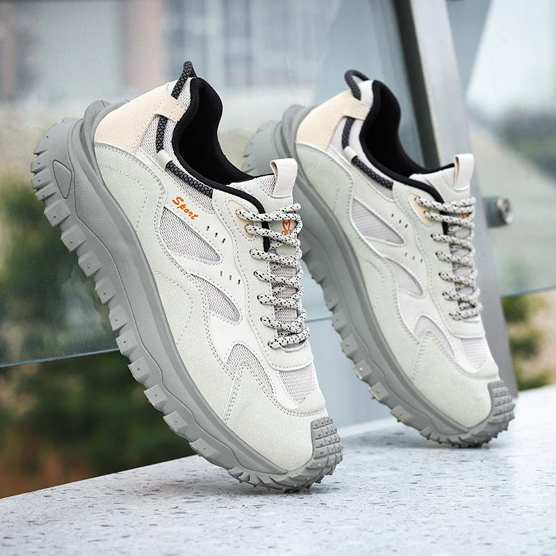 

Роскошные мужские кроссовки Дизайнерский бренд Удобные кроссовки на шнуровке для мужчин Модные повседневные кроссовки Обувь для занятий спортом на открытом воздухе Теннисные туфли 39 серый