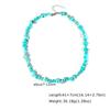 Naure Stone Turquoises Crystal Beaded Choker Necklace for Women, Fashion Irregular Bohemian Healing Crystal Choker Jewelry