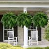 Plastic Artificial Plant Vine Silk Leaf Green Color Fake Rattan Ivy Rattan Leaves Branches Wall Hanging Plastic Leaf Home Decor