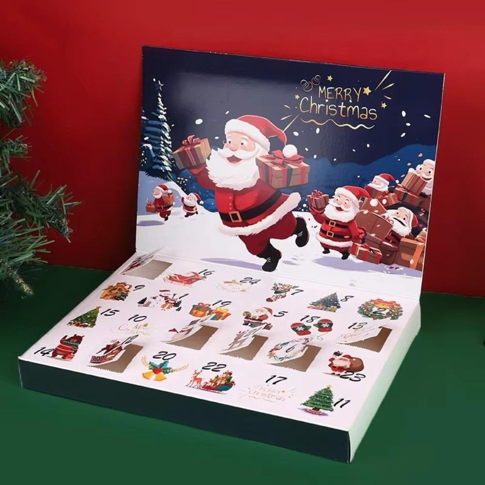 DIY Fillable Christmas Countdown Calendar 24 Grids Surprise Gift Advent Calendar New Year 2026