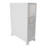 Bathroom Storage Cabinet Plastic Narrow Slim Organizer Small Corner Cabinet with 2 Drawers and 4