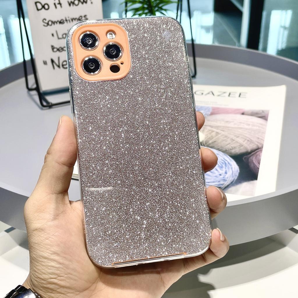 Applicable To iPhone16Promax Glitter Three-in-one Mobile Phone Case 15 All-inclusive Anti-drop Mobile Phone Protective Case 14