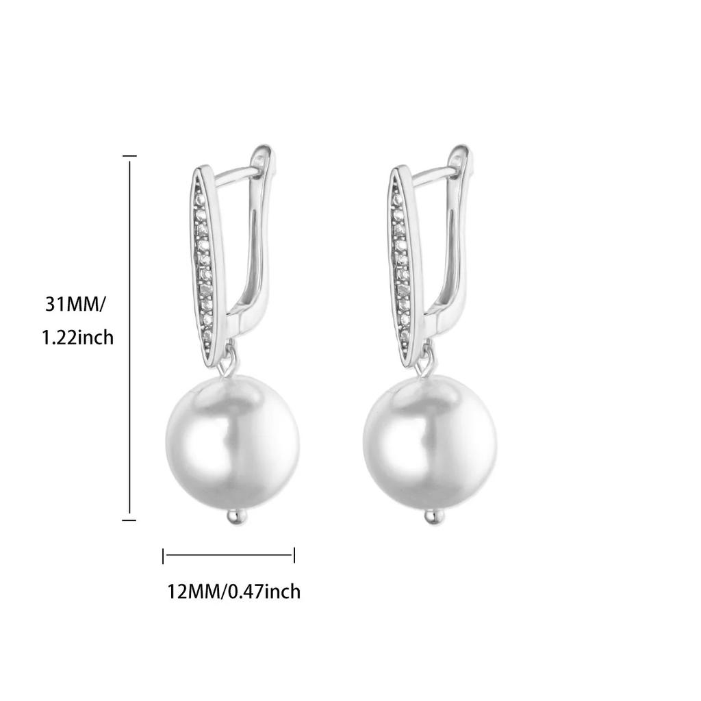 Fashion Temperament Butterfly Stainless Steel Temperament Geometric Pearl Earrings Trendy Personality Design Stud Earrings