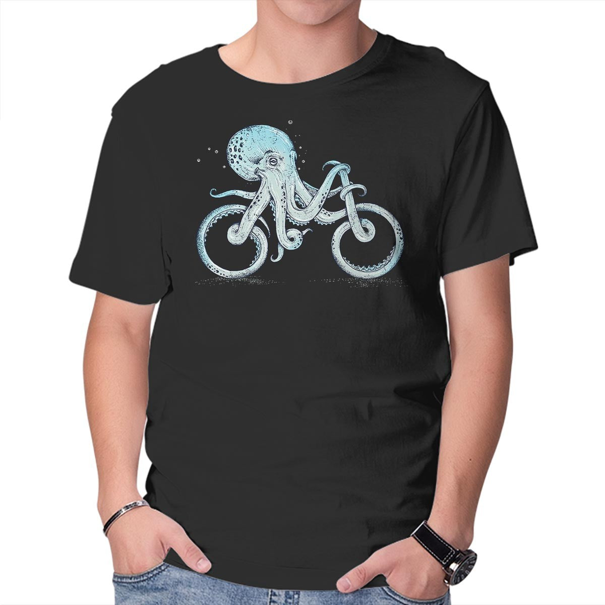 Unisex Crew Neck T-Shirt Cephalo-cycle Graphic Short Sleeve Casual Tee M