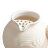 Ceramic Teapot Porcelain Tea Pot Maker Kettle with Rope Wrapped Handle for Household