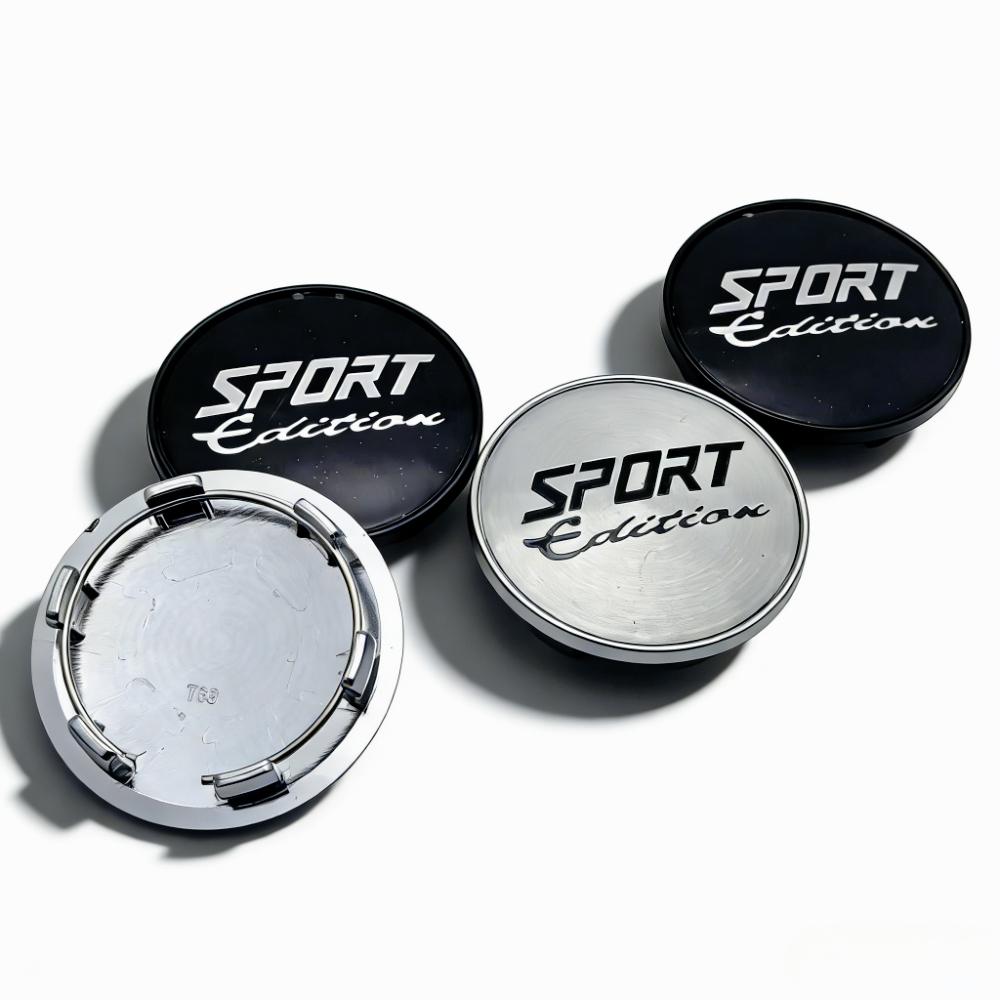 4pcs Sport Edition Logo Badge Emblem Car Wheel Center Caps 69MM Clips 56MM Wheels Hub Cap Rim Hubcaps Dust Cover Car Accessories