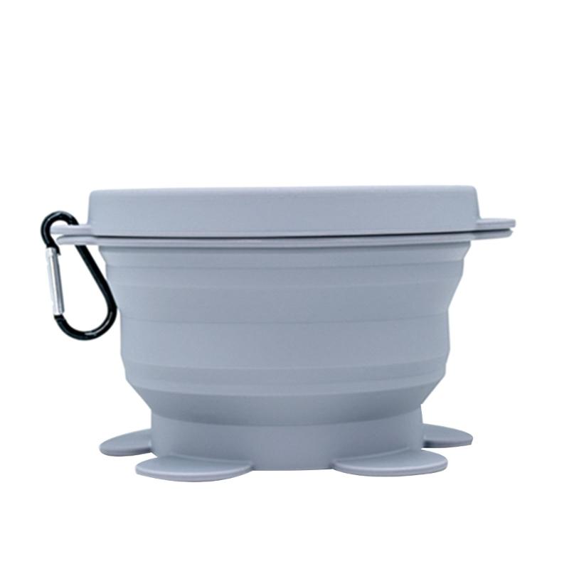 

Large Capacity Collapsible Pet Folding Silicone Bowl Outdoor Travel Portable Puppies Food Container Feeder Dish Bowl 1