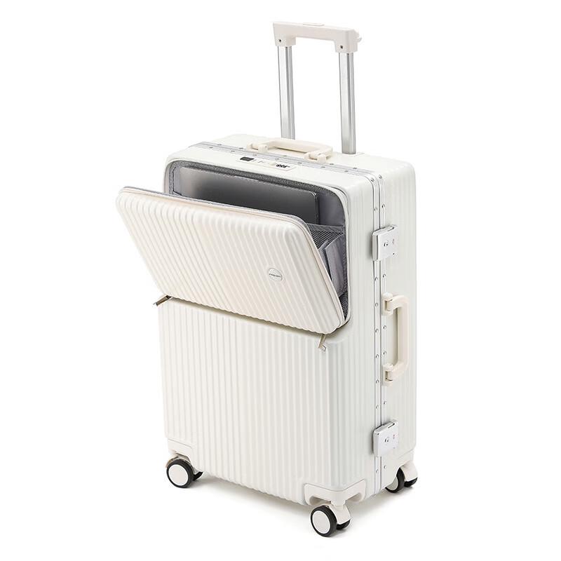 OEING Multi-functional Aluminum Frame Business Spinner Luggage 24 inch
