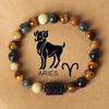 Tiger Eye & Picture Stone Zodiac Bracelet 