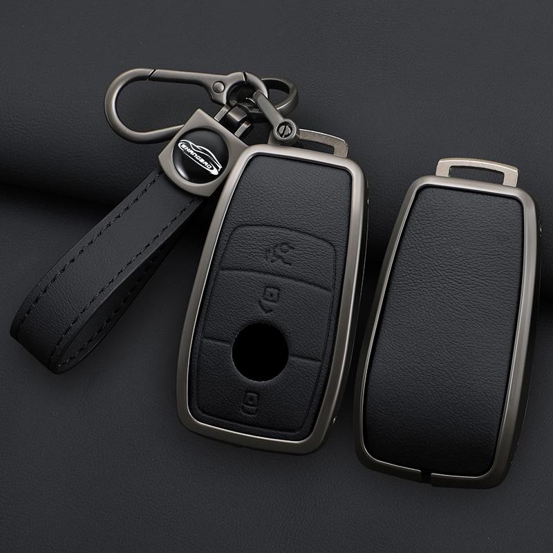 3/4 Button Key Fob Alloy Cover Case Fits for 2019 2020 Mercedes-Benz A220 E63S AMG E-Class GLE 350 4MATIC E300 E400 E43 W213