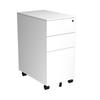 Steel Three-Drawer Mobile Office Cabinet with Lock, Under Desk Storage Solution