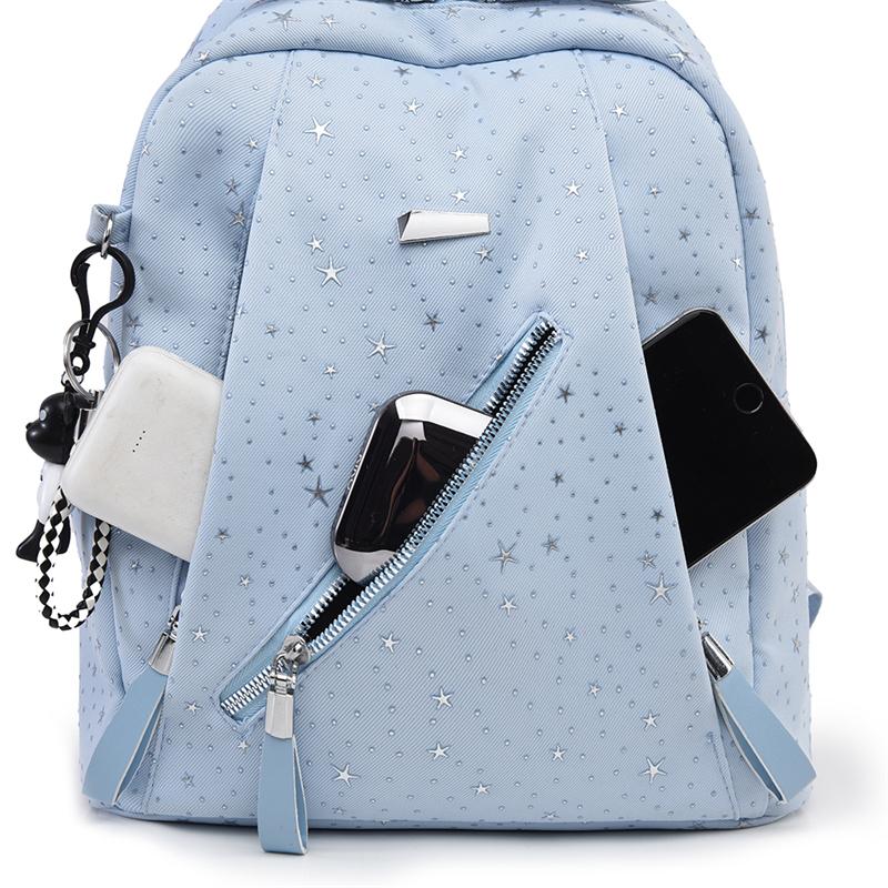 Star Backpack Women's Lightweight Oxford Backpack Student Schoolbag