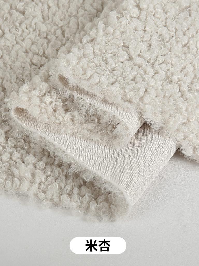 50x50cm Thicken Imitation Middle Sheep Roll Wool Plush Fabric for Cotton Doll Hair Cloth Plush Toy Handmade DIY Clothing Fabric
