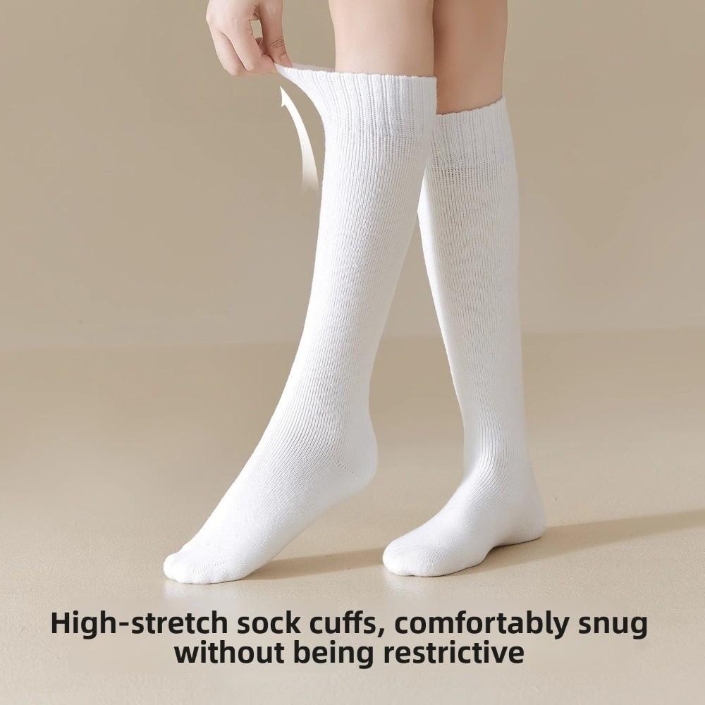 Chaussettes d'hiver épaisses en coton polyester pour mollets, chaussettes éponge, chaussettes de nuit, réchauffeur d'hiver