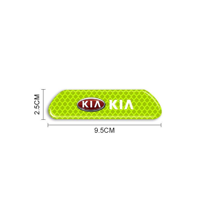 4PCS Car Door Safety Warning Reflective Mark 3D Sticker Car Styling For Kia Ceed Sorento Sportage Niro Optima Picanto Rio Morning Forte K8